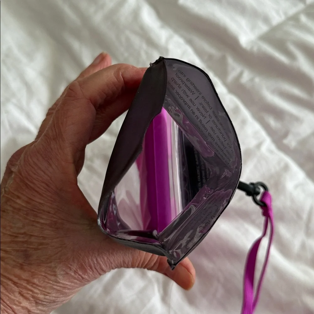 Travelon Black and Pink Waterproof Pouch
